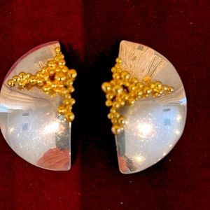 Vermeil Stirling Silver 80’s Era Artist Hand Made Earrings